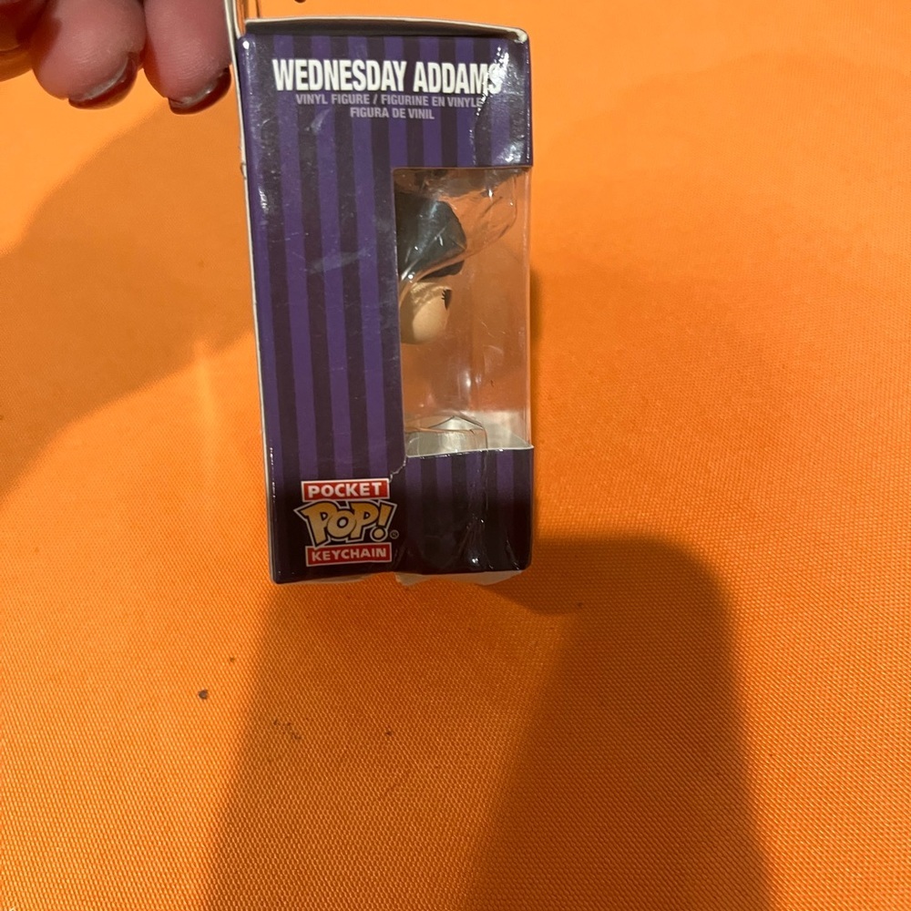 6/$25 Wednesday Addams Pocket Pop Keychain - Black and Gray - Picture 9 of 14